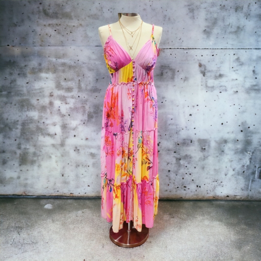 Anthropologie Alissa Tiered Maxi Dress